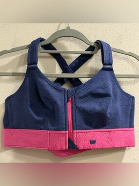 SHEFIT NWOT Luxe Navy Pink Ultimate Sports Bra High Impact Running Cross Train